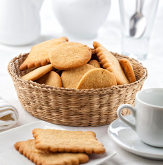 Breakfast with homemade butter cookies