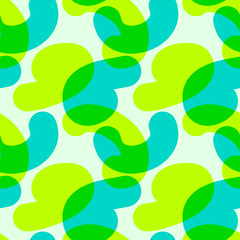 Interwoven color shapes seamless pattern. For print, fashion design, wrapping, wallpaper
