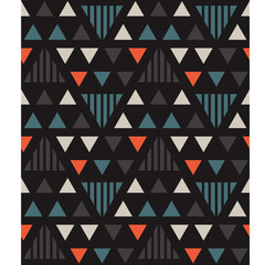 Irregular triangles seamless pattern. For print, fashion design, wrapping wallpaper