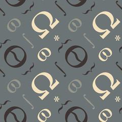 Abstract typographic symbols seamless pattern. For print, fashion design, wrapping, wallpaper