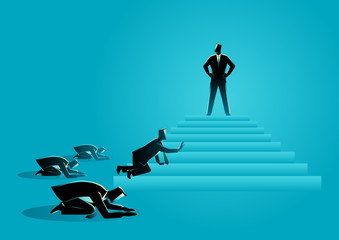 Men worshiping a charismatic figure