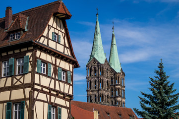 Fototapeta na wymiar Bavarian Church and House