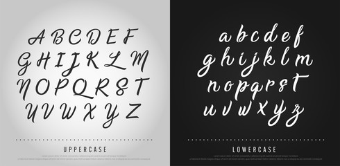 Vector elegant alphabet letters set. Exclusive Custom Letters. alphabet designs for logo, Poster, Invitation, etc. Typography font classic style, Uppercase and Lowercase vector illustrator