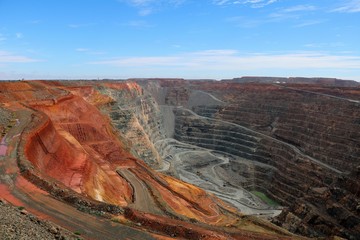 View into the interior of the Gold mine Super Pit, Western Australia