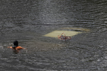 A man tries to save a car