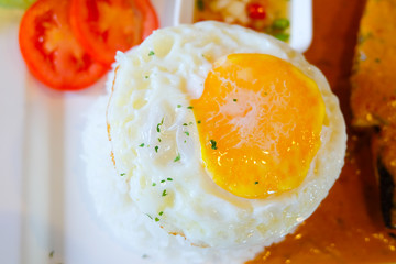 Fried eggs for delicious healthy