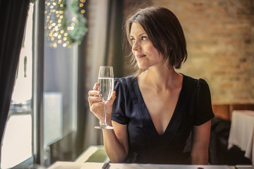 Drinking at the restaurant