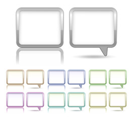 Speech bubbles and dialog boxes set.