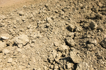Plowed field ready to be cultivated in Val d'Orcia, Tuscany