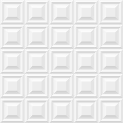 White background with tiles. Vector seamless pattern.