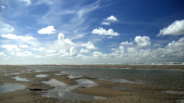Spiaggia isole Frisone bassa marea sul mare del Nord