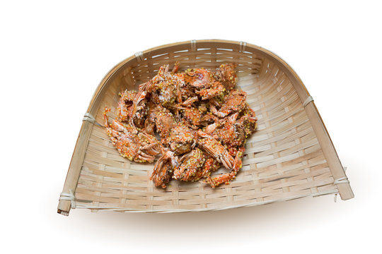 Japanese mini red claw crab serving