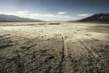 Salt desert, Badwater basin, Death Valley National Park, California
