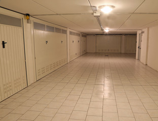 basement car park with the box