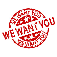 Rubber Stamp Seal - We Want You