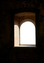 bright window of a ancient building