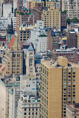 Fototapeta premium Buildings in New York compressed and tightly framed