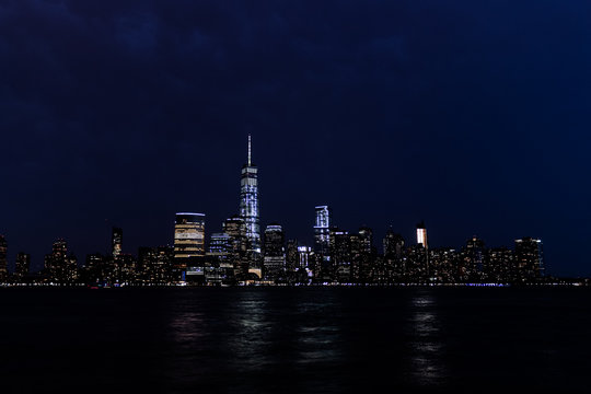 New York Skyline at night as seen from New Jersey © Maurice