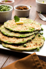 Green peas stuffed paratha or matar ka paratha, which is a traditional and popular food native to...