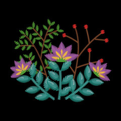 beautiful floral decoration icon