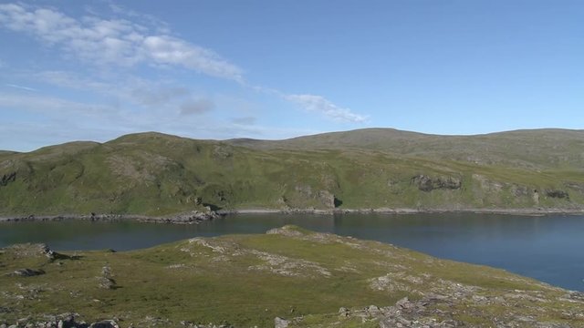 Norwegen, Norge, Honningsv&aring;g, Nordkapp, Mager&oslash;ya, Skarsv&aring;g, Kirkeporten, Kirchenpforte, Horn, Nordkapphorn, Mefjord, Vestfjord, Ford, Klippe, Loch, Naturjuwel