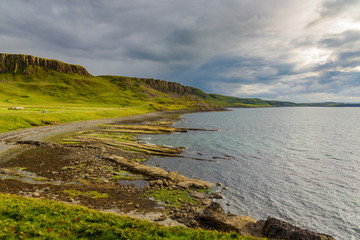 Peaceful scottish rural landscape