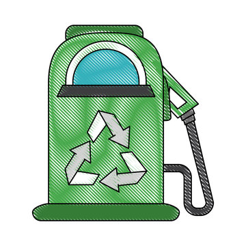 Green fuel dispenser icon vector illustration graphic design