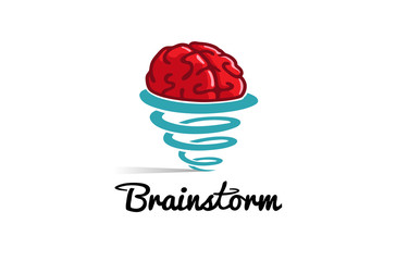 Creative Brain Storm Logo Symbol Design Illustration