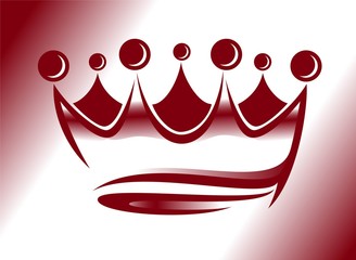 illustration of a brown crown on a white background