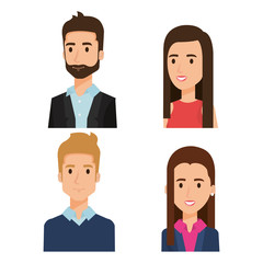 Fototapeta premium business people group avatars characters