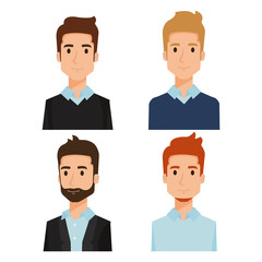 Fototapeta premium business men avatars characters