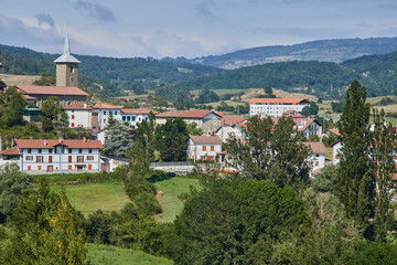 Fototapeta na wymiar view of Erro village in Navarre province, Spain