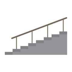 staircase with handrail- vector illustration