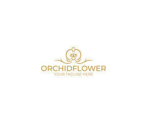 Orchid Flower Logo Template. Phalaenopsis Vector Design. Flower Illustration © artsterdam