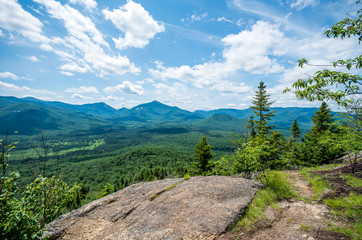 Hiking mount van hoevenberg in the adirondack mountains near Lake Placid NY