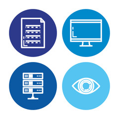 security system technology icons vector illustration design