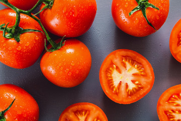 Freshly Washed and Sliced Tomatoes