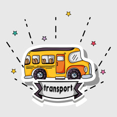 transportation school bus patches design © Stockgiu