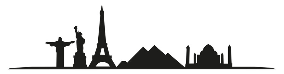 Welt Skyline | Wahrzeichen | Silhouette