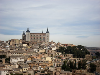 Beautiful panoramic view of the city of Toledo in Spain