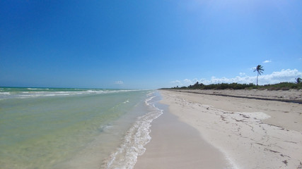 Beach in El Cuyo, Mexico