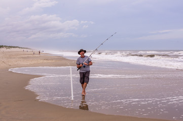 Surf fishing on the outer banks North Carolina