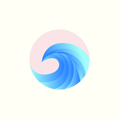 Wave Logo template. Wave Logotype. Wave vector illustration.