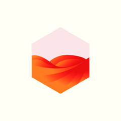 Desert Logo Template. Desert Logotype Isolated. Desert Vector Illustration.