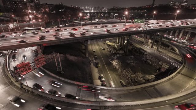 NYC HIGHWAY TRAFFIC TIMELAPSE CROSS BRONX EXPRESSWAY