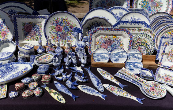 Assorted Portugese souvenirs on sale