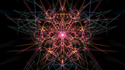Obraz premium Bright abstract lighting mandala.