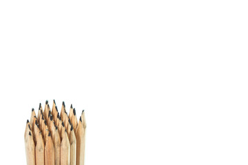 Pencils isolated on white background.