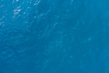 Fototapeta na wymiar Aerial view on turquoise waves, water surface texture