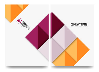 Fototapeta premium Square business a4 brochure cover design, flyer, annual report